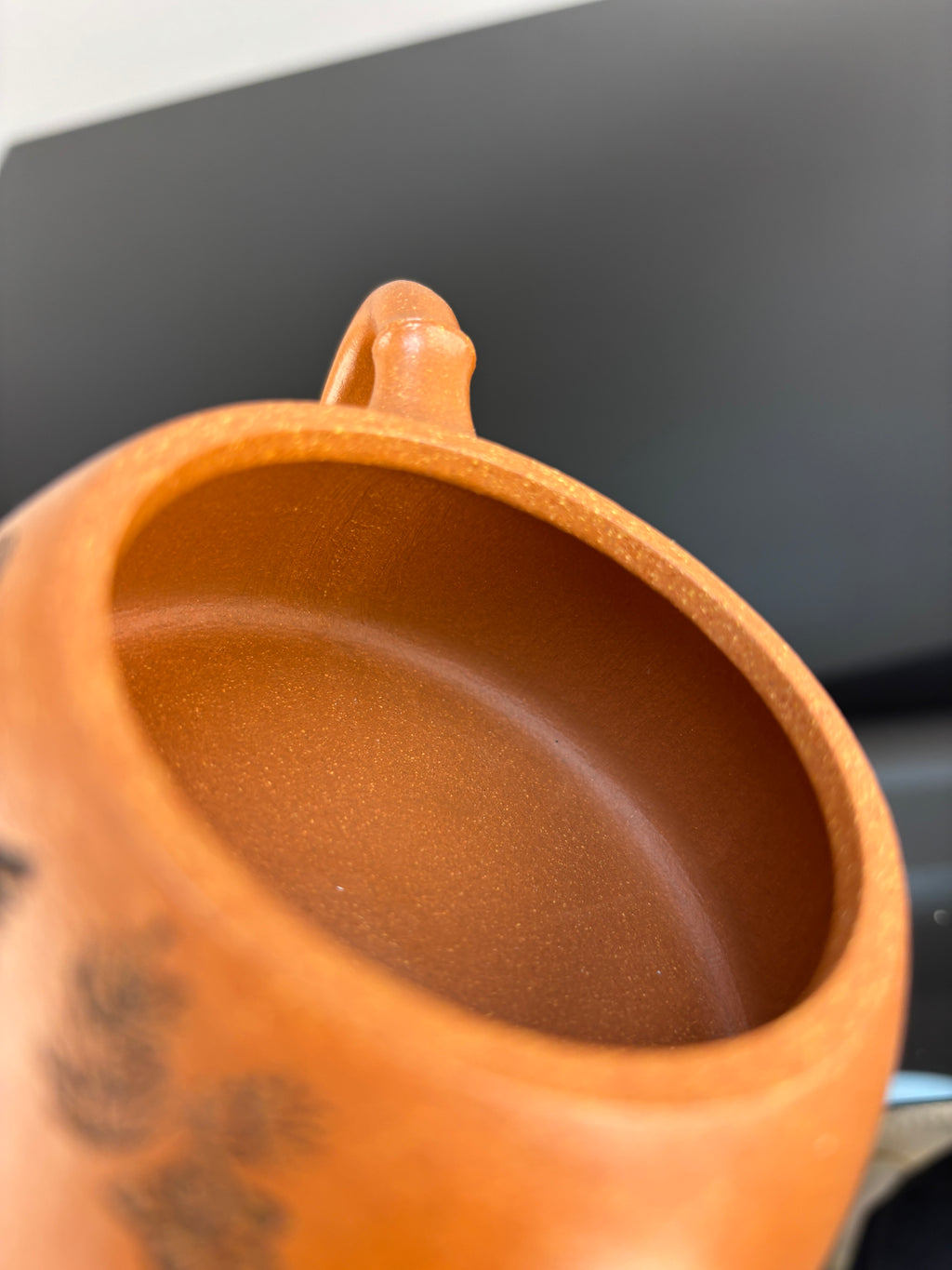 范泽锋高徒·邱爽紫砂潜力重器《竹节大口石瓢》—原矿优质金降坡·190cc