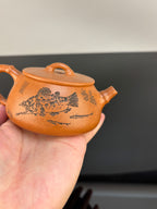 范泽锋高徒·邱爽紫砂潜力重器《竹节大口石瓢》—原矿优质金降坡·190cc