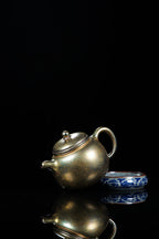 特色紫砂·黄金贝壳烧《匏尊壶》精品重器！  ——原矿优质紫泥·330cc——著名紫砂堂口·福茗堂