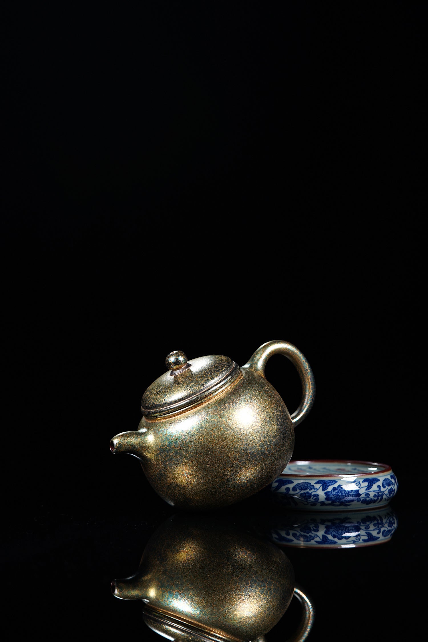 特色紫砂·黄金贝壳烧《匏尊壶》精品重器！  ——原矿优质紫泥·330cc——著名紫砂堂口·福茗堂