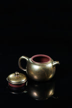 特色紫砂·黄金贝壳烧《匏尊壶》精品重器！  ——原矿优质紫泥·330cc——著名紫砂堂口·福茗堂