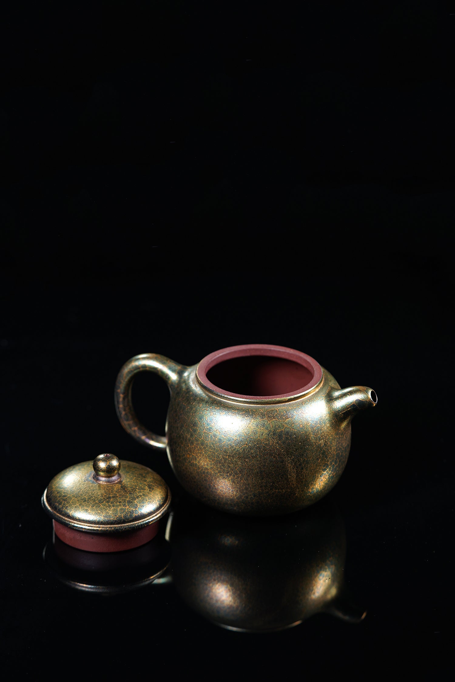 特色紫砂·黄金贝壳烧《匏尊壶》精品重器！  ——原矿优质紫泥·330cc——著名紫砂堂口·福茗堂