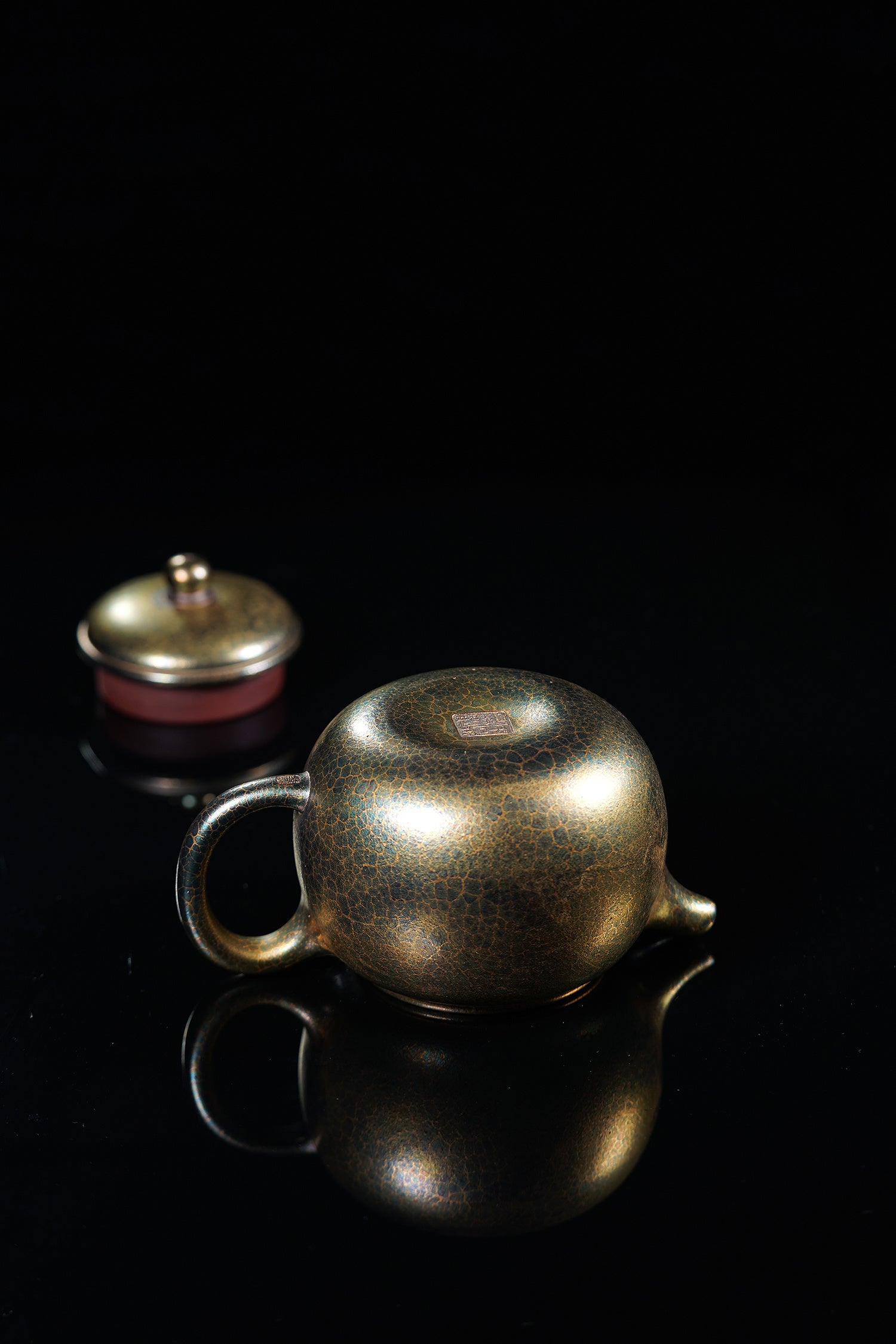 特色紫砂·黄金贝壳烧《匏尊壶》精品重器！  ——原矿优质紫泥·330cc——著名紫砂堂口·福茗堂