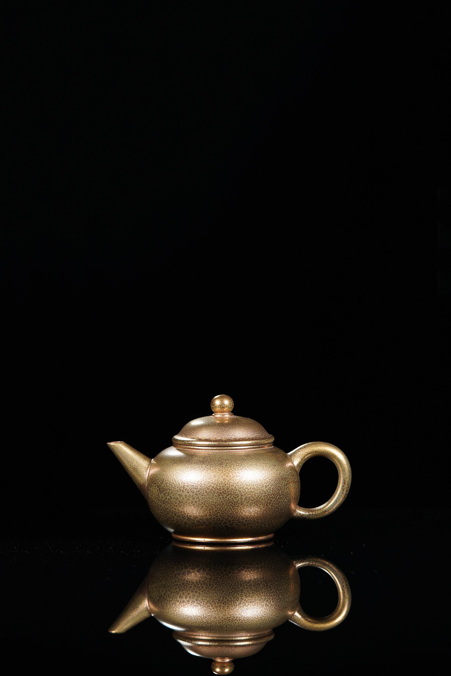 原矿紫砂特色黄金贝壳烧《水平壶》收藏级高端艺术品！  ——原矿优质老段·160cc ——著名紫砂艺术家·马兰制