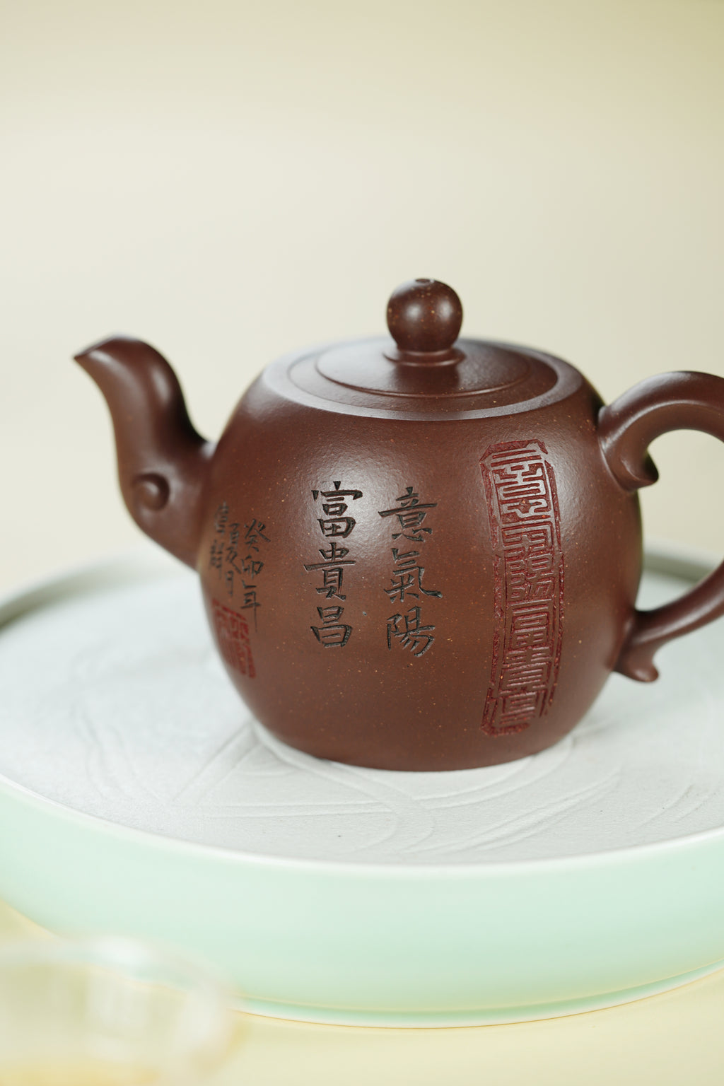 范秀芳制 范伟群装饰｜双省大师联诀紫砂臻品｜金奖作品《玉如意壶》传世收藏·礼赠双绝重器！