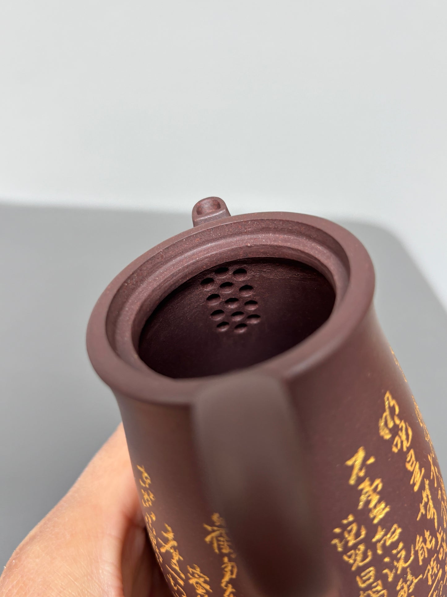 一器藏心经·紫砂纳万福｜郑求标大师｜心经至尊禅意臻品【净瓶壶】——原矿优质老紫泥·300cc ——紫砂心经刻绘大师·郑求标 恭刻