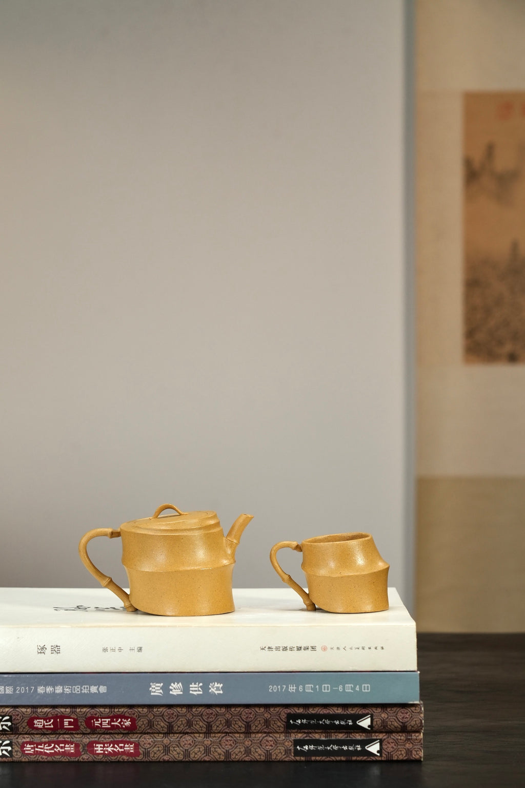 套组·一壶一杯 全手工【香妃·文竹】 原矿极品段泥·壶125cc·杯子50cc