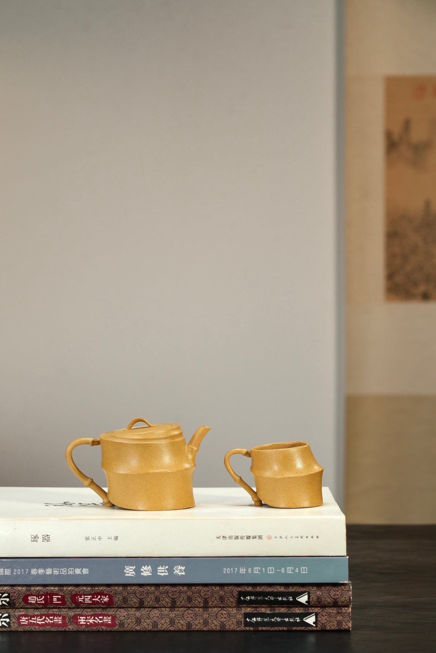 套组·一壶一杯 全手工【香妃·文竹】 原矿极品段泥·壶125cc·杯子50cc