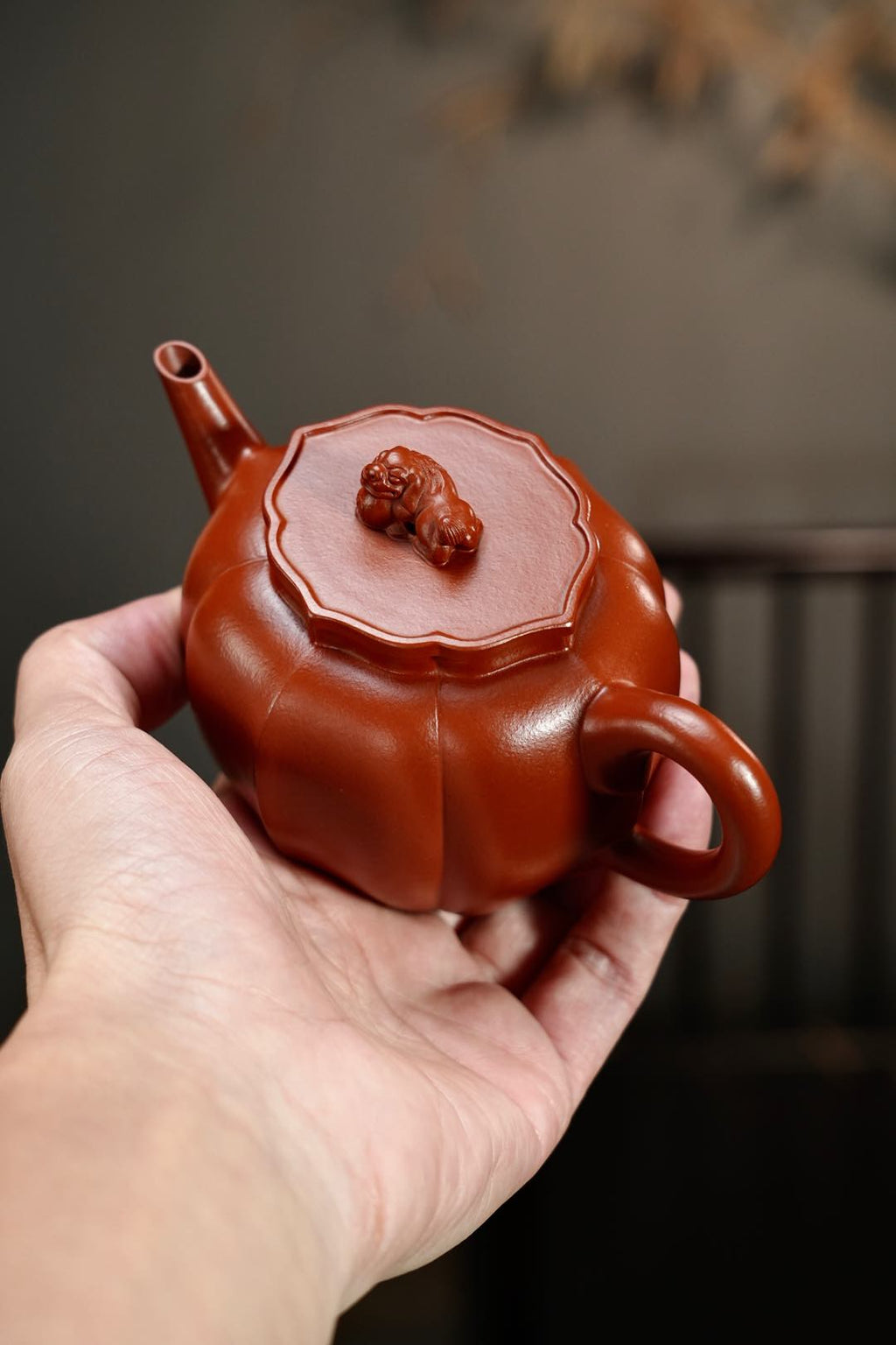 全手工【祥瑞狮球】 小煤窑极品朱泥·230cc·9孔