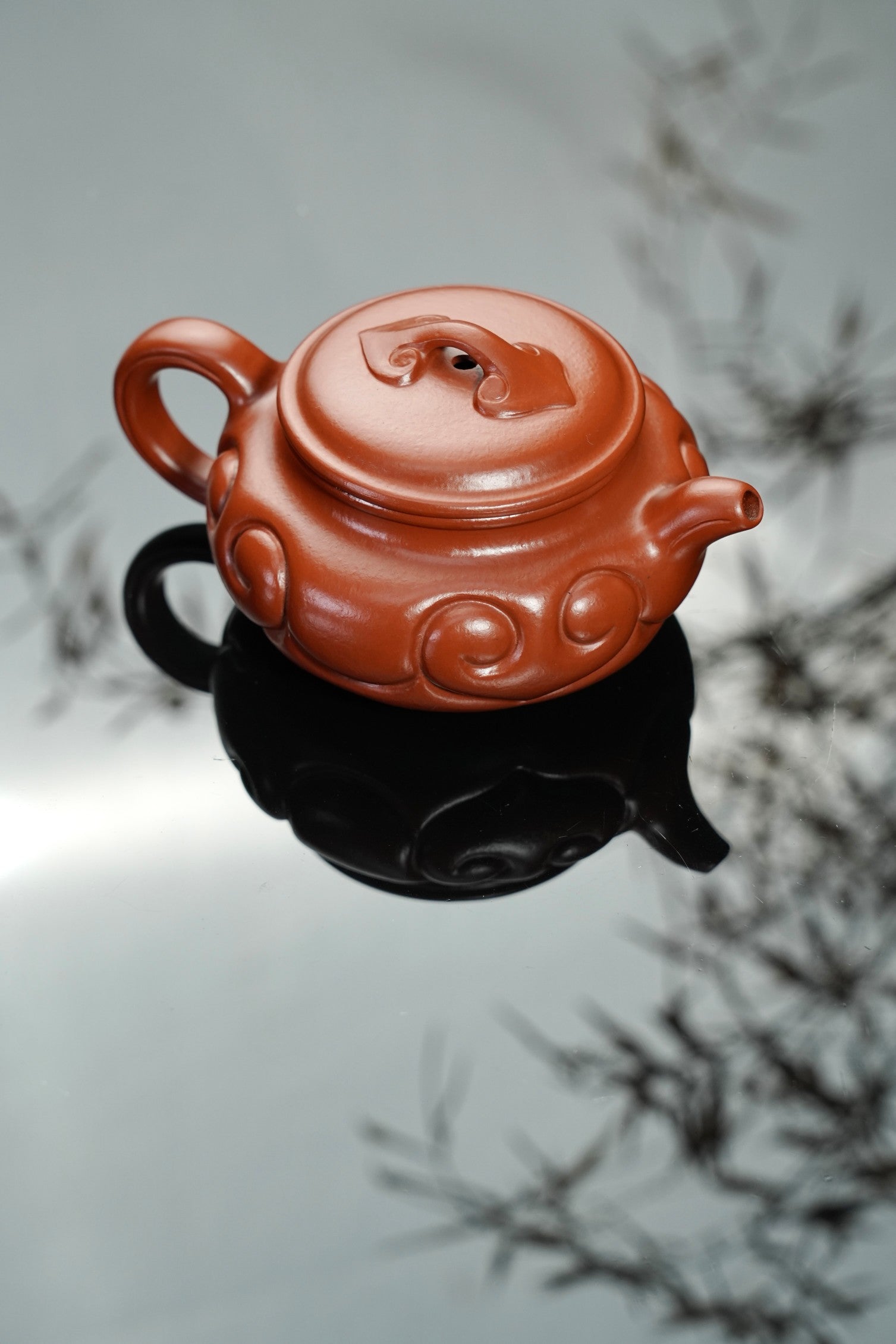 全手工【仿古如意】 原矿极品朱泥·220cc·7孔