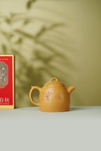 【稀世紫砂·国宝传世】龚金良大师绘国宝熊猫《秦权壶》原矿优质黄金段泥 380cc