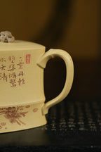 大生壶第四代嫡传·省大师范秀芳臻品《太湖菱竹壶》——原矿优质本山绿泥·200cc（入册款代表作）
