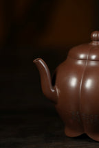 范大生嫡脉｜范秀芳制 范伟群装饰｜双省大师联诀紫砂臻品《莲香壶》——原矿优质紫泥·220cc