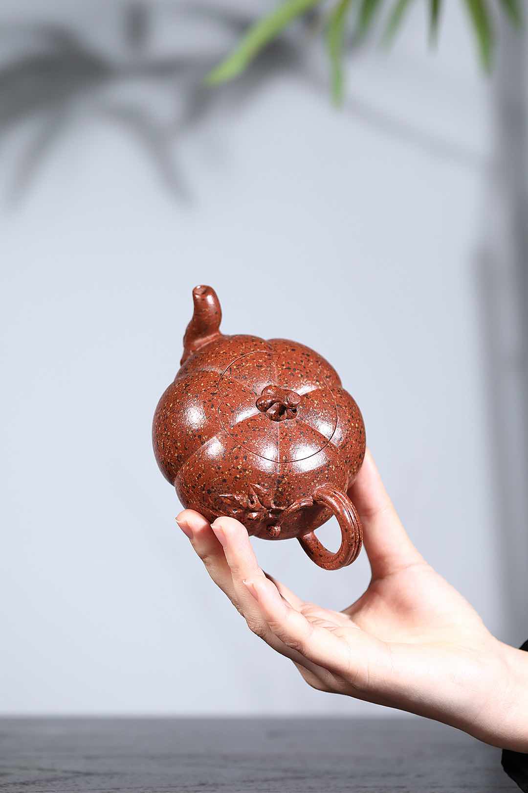 蒋艺华·非遗紫砂巅峰重器《七彩南瓜壶》收藏传世·高端礼赠艺术珍品！——原矿优质红降坡·250cc
