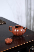 蒋艺华·非遗紫砂巅峰重器《七彩南瓜壶》收藏传世·高端礼赠艺术珍品！——原矿优质红降坡·250cc