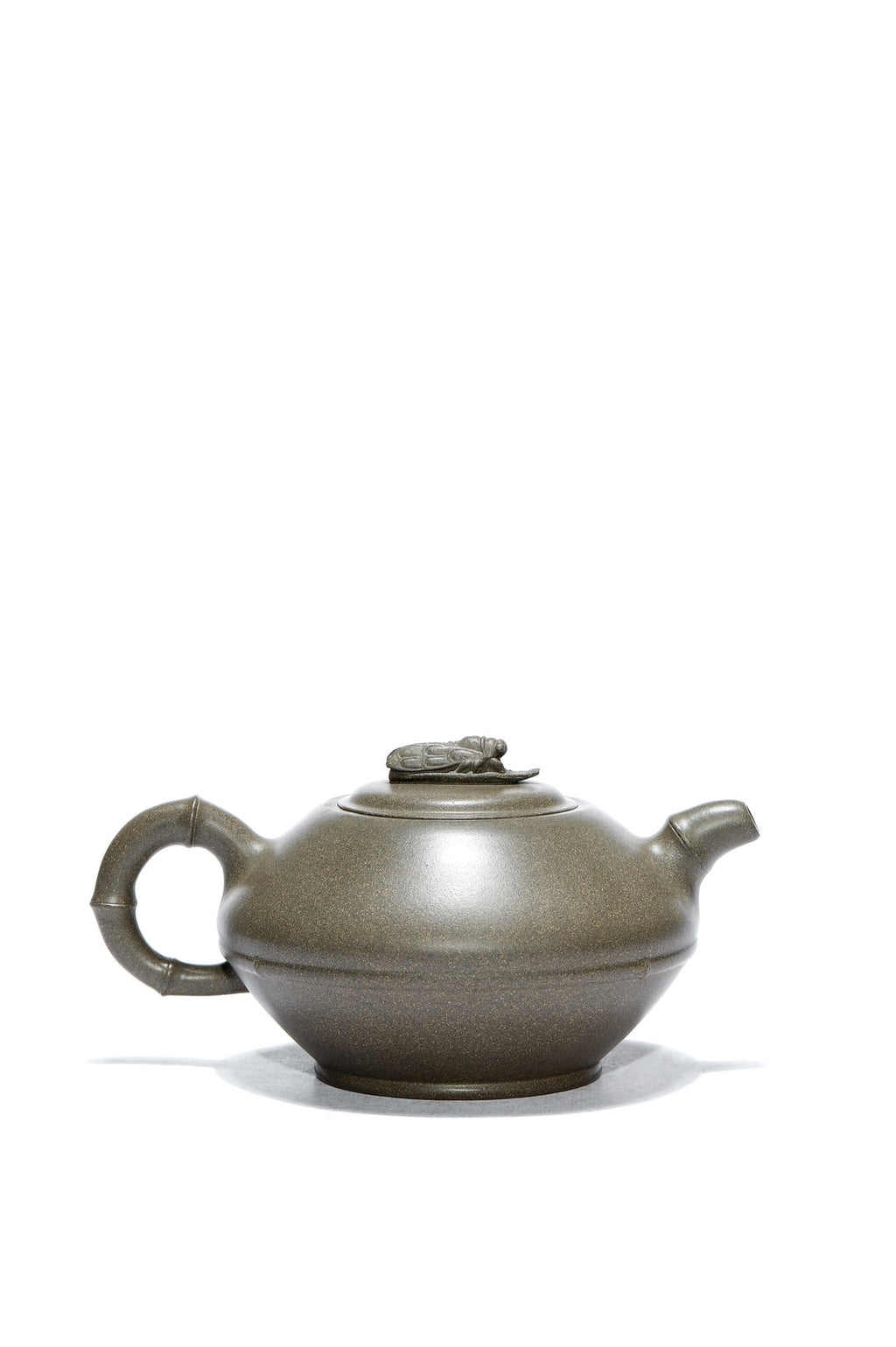 蒋艺华·非遗紫砂巅峰重器《知足常乐壶》——原矿优质蟹壳青·320cc ——中国传统陶瓷艺术大师·蒋艺华 制