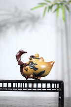 蒋艺华·非遗紫砂巅峰重器《圣桃壶》——原矿优质黄金段泥·300cc ——中国传统陶瓷艺术大师·蒋艺华 制