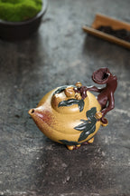 蒋艺华·非遗紫砂巅峰重器《圣桃壶》——原矿优质黄金段泥·300cc ——中国传统陶瓷艺术大师·蒋艺华 制