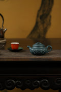 大生壶第四代嫡传·省大师范秀芳臻品《仿古如意壶》——优质九龄君子兰·110cc（入册款代表作）