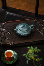 大生壶第四代嫡传·省大师范秀芳臻品《仿古如意壶》——优质九龄君子兰·110cc（入册款代表作）