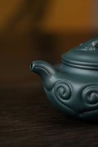 大生壶第四代嫡传·省大师范秀芳臻品《仿古如意壶》——优质九龄君子兰·110cc（入册款代表作）
