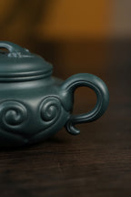 大生壶第四代嫡传·省大师范秀芳臻品《仿古如意壶》——优质九龄君子兰·110cc（入册款代表作）