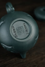 大生壶第四代嫡传·省大师范秀芳臻品《仿古如意壶》——优质九龄君子兰·110cc（入册款代表作）