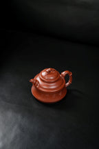 范大生嫡脉｜范秀芳制 范伟群装饰｜双省大师联诀紫砂臻品《小圆竹鼎壶》——原矿优质朱泥·160cc（入册款代表作）