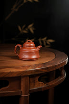 范大生嫡脉｜范秀芳制 范伟群装饰｜双省大师联诀紫砂臻品《小圆竹鼎壶》——原矿优质朱泥·160cc（入册款代表作）