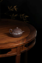 范大生嫡脉｜范秀芳制 范伟群装饰｜双省大师联诀紫砂臻品《夏露壶》——原矿优质古天青·130cc（入册款代表作）
