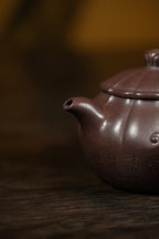 范大生嫡脉｜范秀芳制 范伟群装饰｜双省大师联诀紫砂臻品《夏露壶》——原矿优质古天青·130cc（入册款代表作）