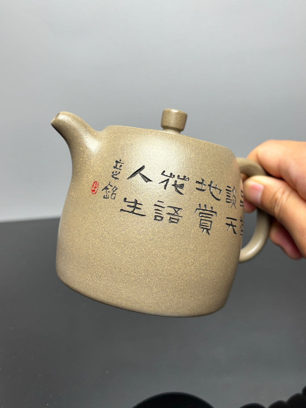立之紫砂 礼藏至尊｜储立之大师传世典藏重器《高井栏壶》——原矿优质 蟹壳青·500cc
