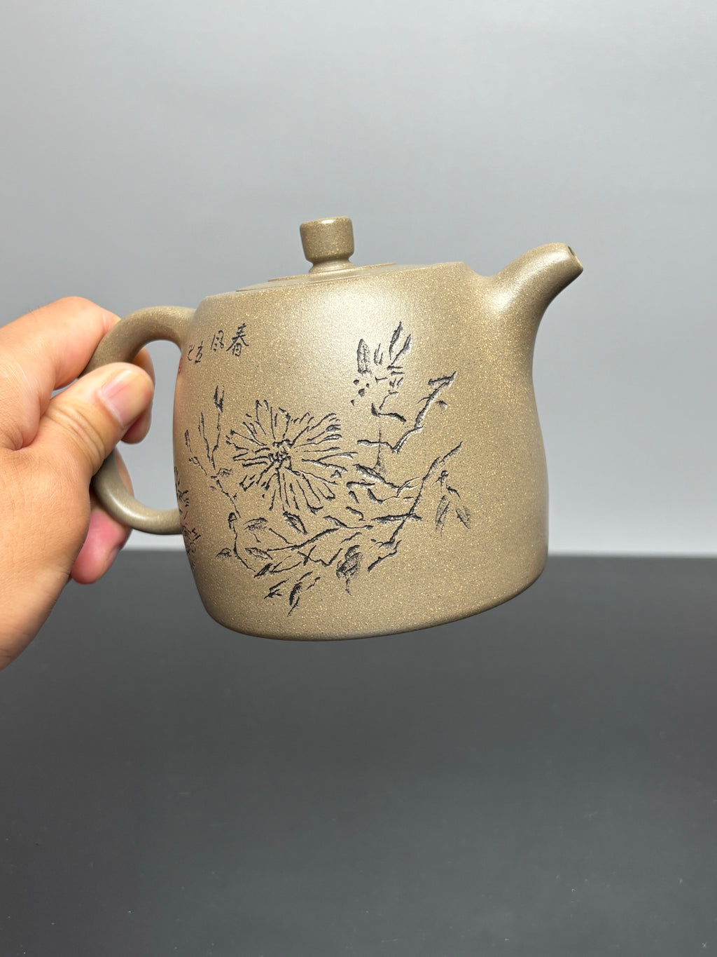 立之紫砂 礼藏至尊｜储立之大师传世典藏重器《高井栏壶》——原矿优质 蟹壳青·500cc