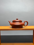 徐伟强全手工·紫砂臻品《虚扁壶》典藏重器｜卡真金丝工艺·价值攀阶，潜力无界！——原矿优质朱泥·150cc