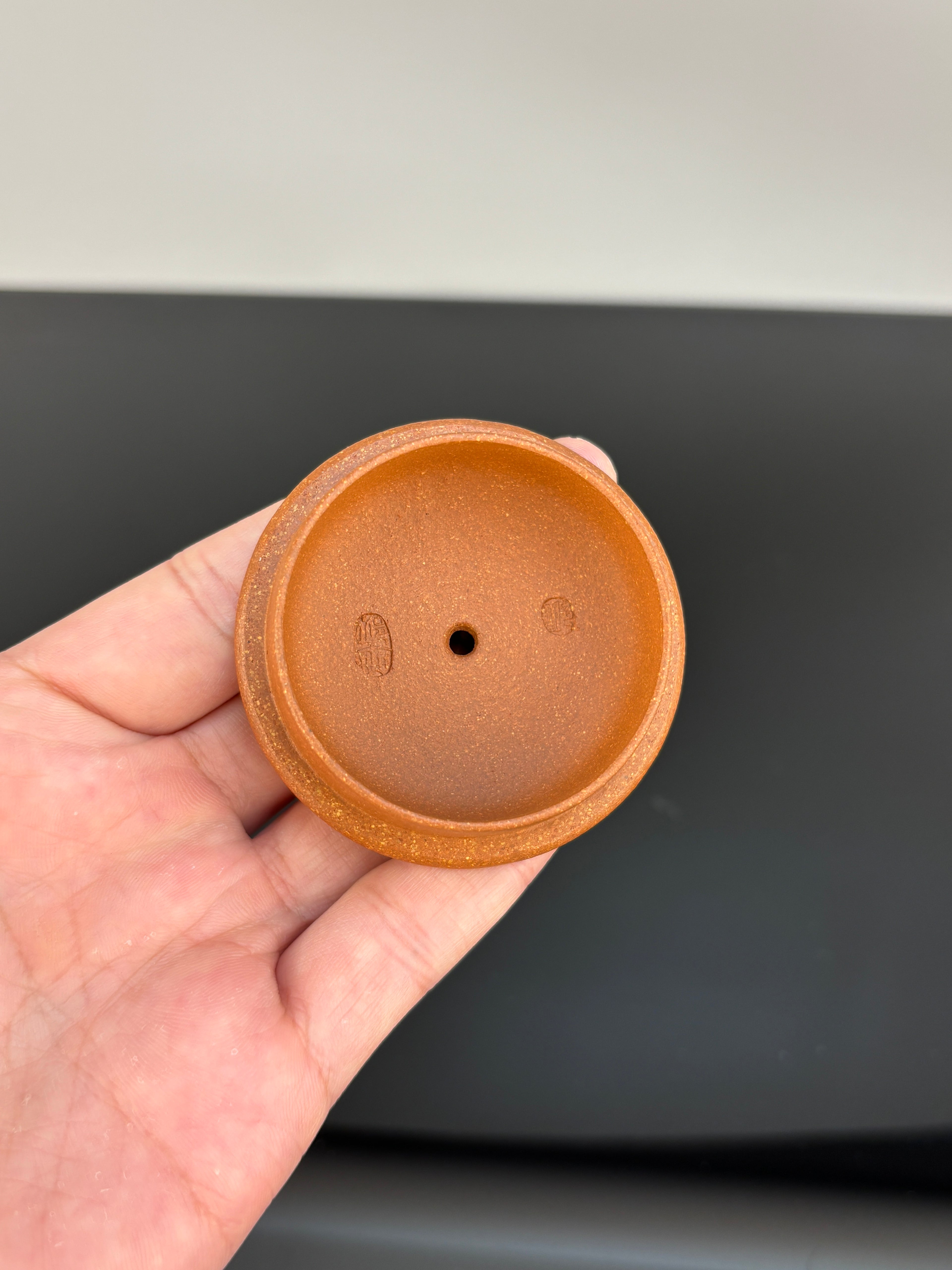 范泽锋高徒·邱爽紫砂潜力重器《竹节平盖石瓢》——原矿优质金降坡·220cc