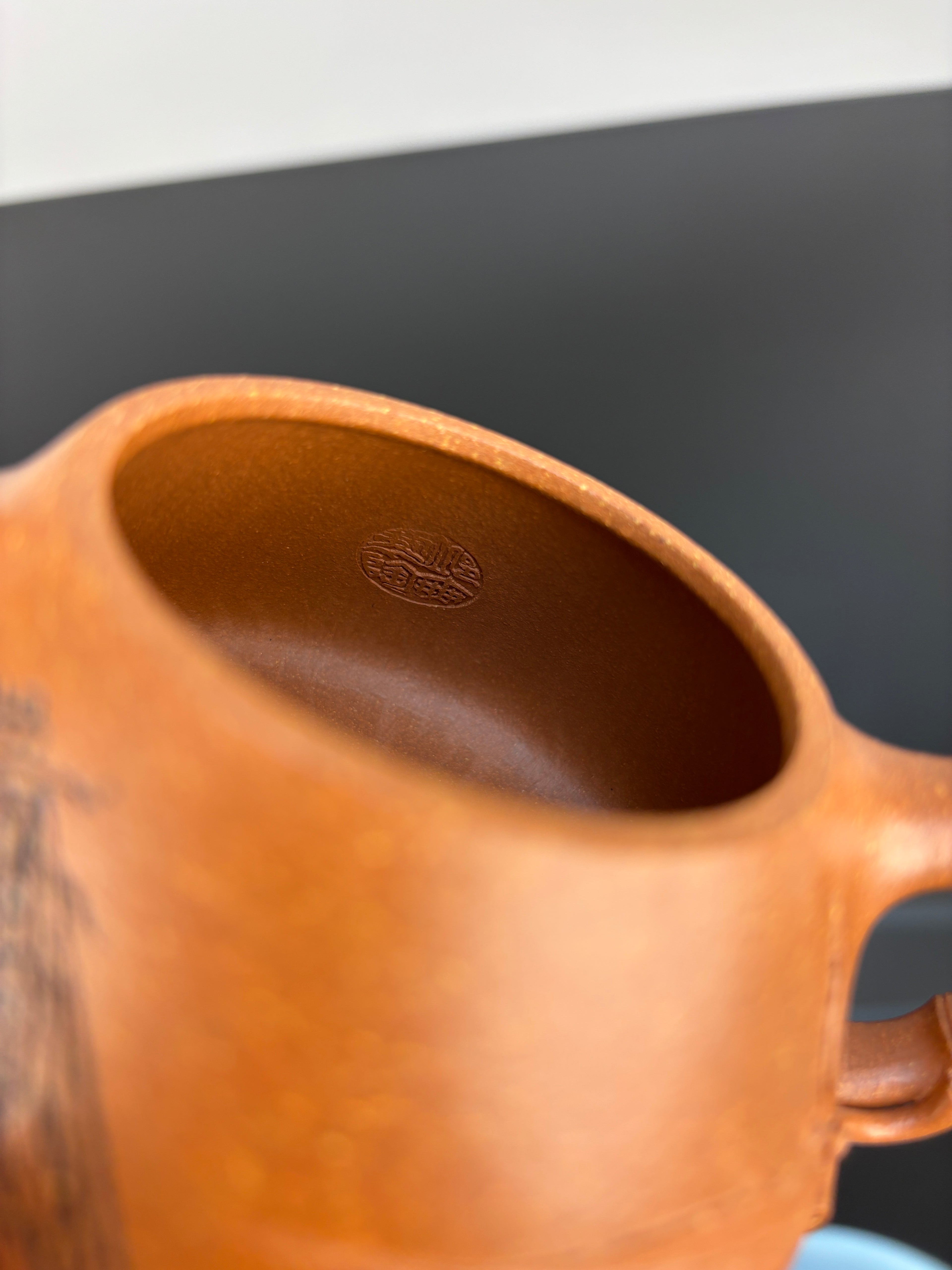 范泽锋高徒·邱爽紫砂潜力重器《竹节平盖石瓢》——原矿优质金降坡·220cc