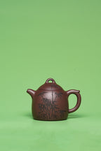 紫砂臻品·礼藏首选｜周建春大师扛鼎之作《竹海秦权壶》——原矿优质老紫泥·250cc ——正高级工艺美术师·周建春·制