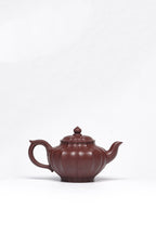 紫砂臻品·礼藏首选｜周建春大师扛鼎之作《中筋纹笑樱壶》——原矿优质龙血砂·300cc ——正高级工艺美术师·周建春·制