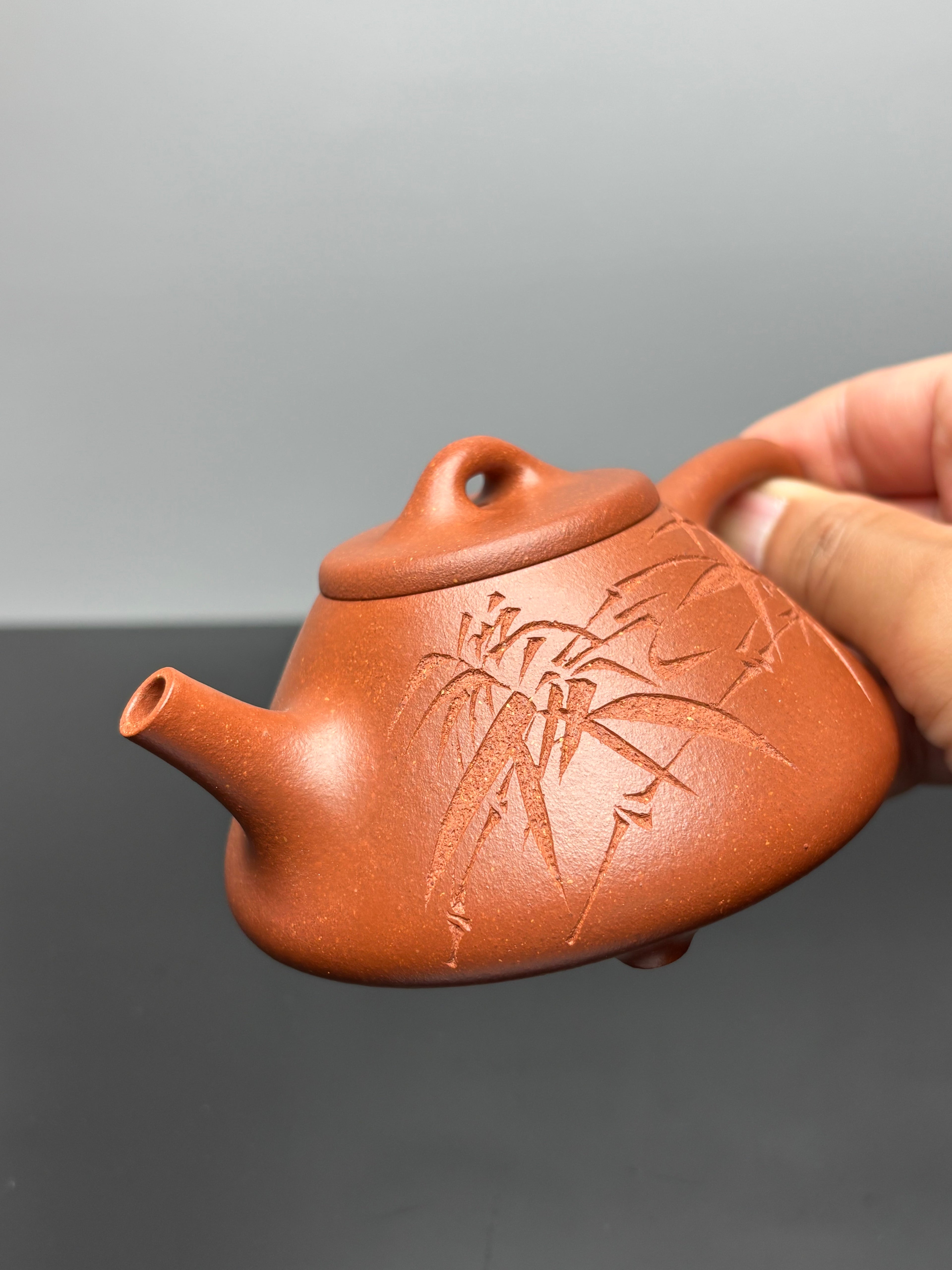 范泽锋高徒·省大师邱爽制·国大师邱玉林装饰【子冶石瓢】——原矿优质纯砂降坡泥 220cc