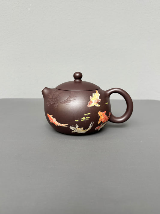 范泽锋高徒·邱爽紫砂潜力重器《西施壶》——原矿优质老紫泥·280cc ——江苏省级大师·邱爽 亲制 ——国大师·邱玉林装饰