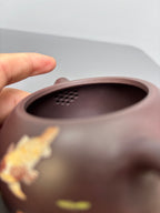 范泽锋高徒·邱爽紫砂潜力重器《西施壶》——原矿优质老紫泥·280cc ——江苏省级大师·邱爽 亲制 ——国大师·邱玉林装饰