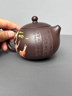 范泽锋高徒·邱爽紫砂潜力重器《西施壶》——原矿优质老紫泥·280cc ——江苏省级大师·邱爽 亲制 ——国大师·邱玉林装饰