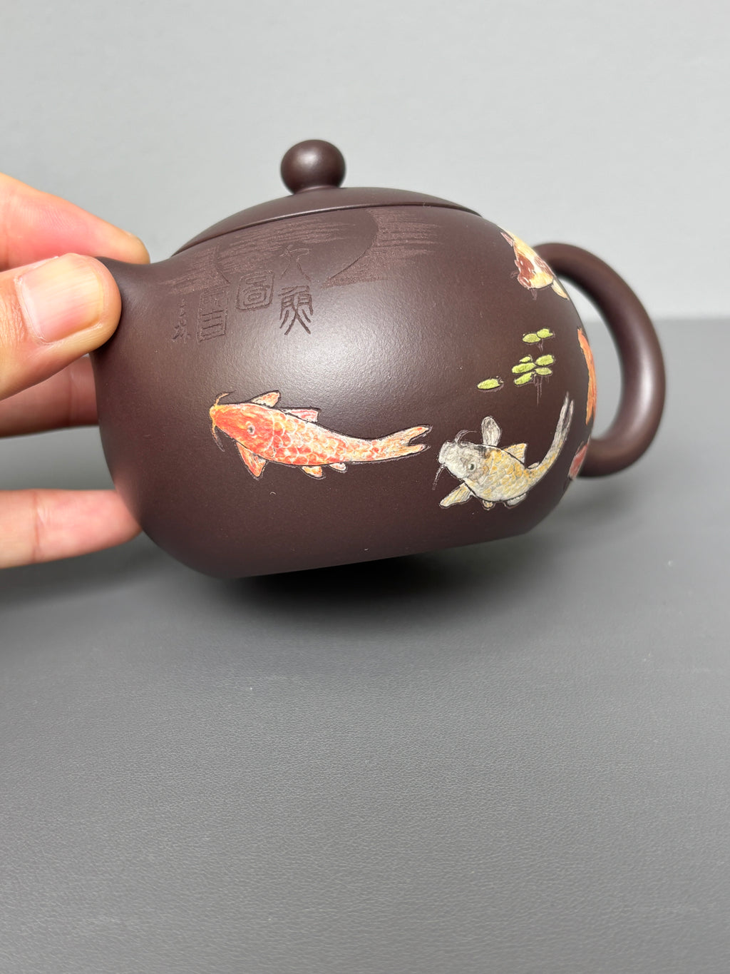 范泽锋高徒·邱爽紫砂潜力重器《西施壶》——原矿优质老紫泥·280cc ——江苏省级大师·邱爽 亲制 ——国大师·邱玉林装饰