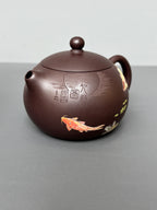 范泽锋高徒·邱爽紫砂潜力重器《西施壶》——原矿优质老紫泥·280cc ——江苏省级大师·邱爽 亲制 ——国大师·邱玉林装饰