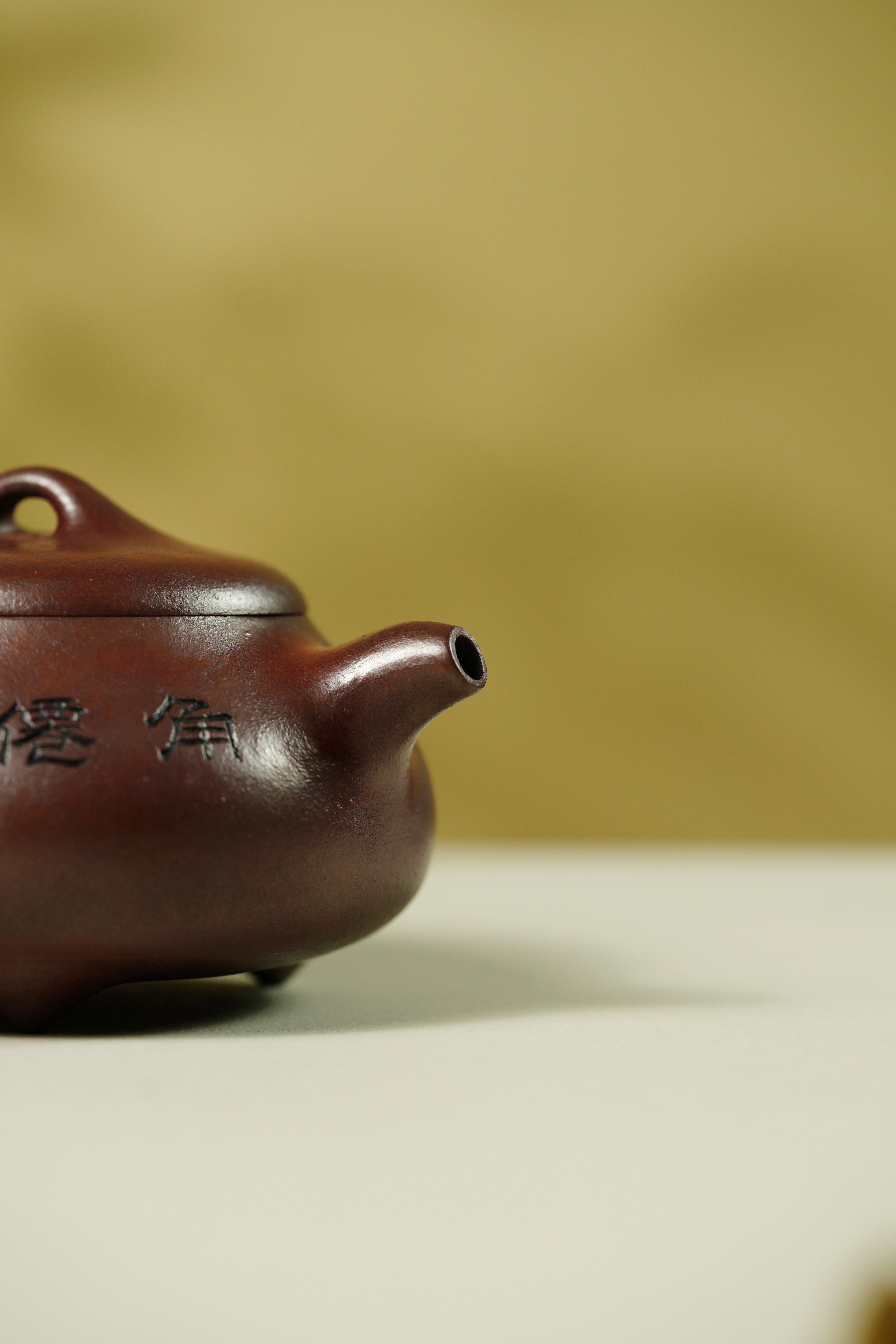 明清技艺 浮雕圣手·郑裕忠【汉棠石瓢】——原矿优质老紫泥柴烧·290cc
