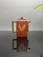 双宗师合璧·紫砂史巅峰紫砂界天花板泥画｜何光宏·邱玉林联袂创作稀世孤品《高升壶》——原矿优质底槽清·450cc