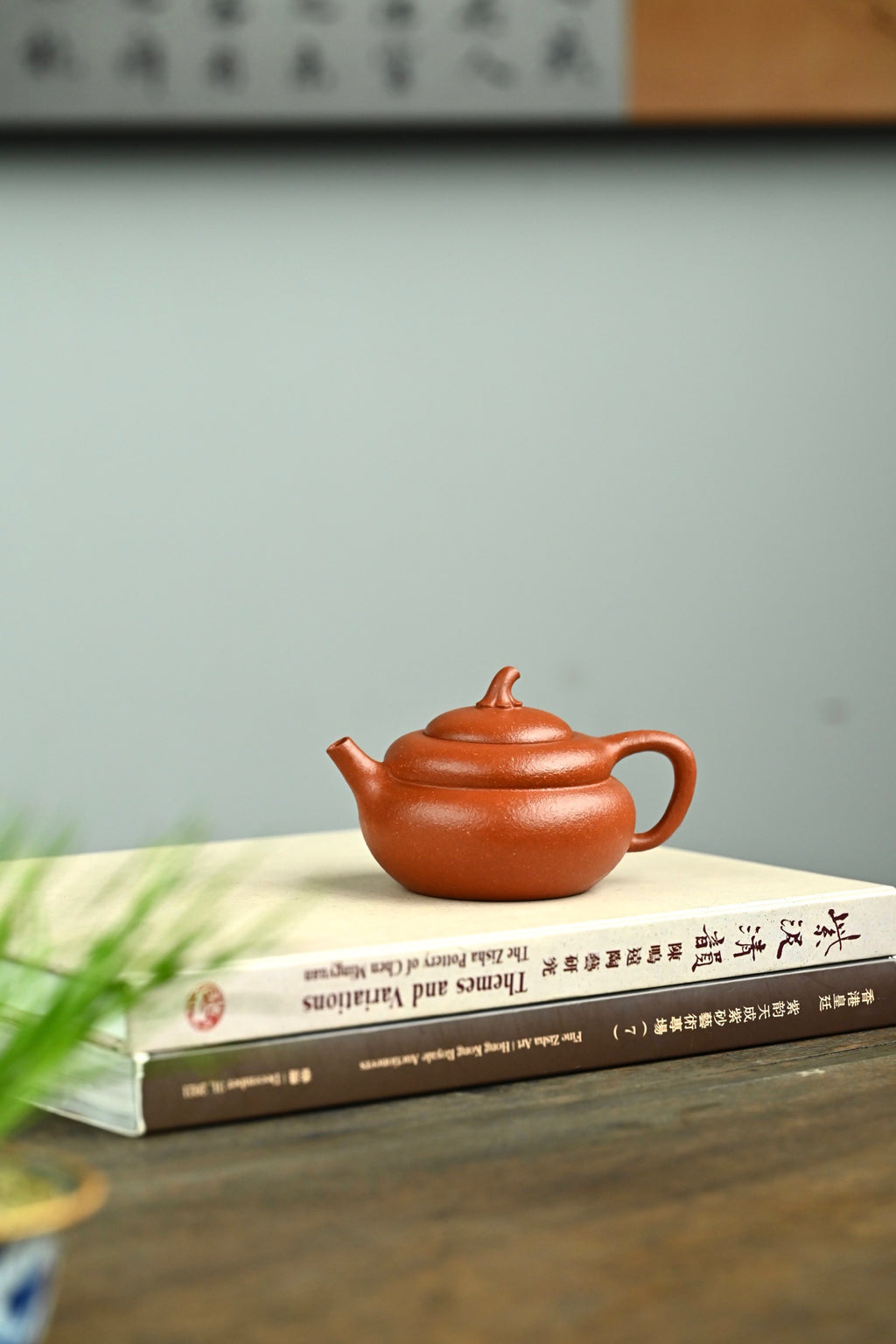 福禄·全手工/容量160cc/冷金黄 ”福禄“似植物葫芦之形，紫砂玉质，圆润外观，福禄寓意