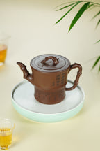 范大生嫡脉｜范秀芳制 范伟群装饰｜双省大师联诀紫砂臻品《梅竹双清壶》——原矿优质紫泥·550cc(入册款代表作)