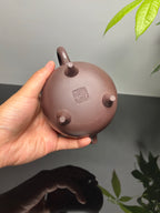 国大师 顾绍培➕省大师 储立之合作限量款——原矿优质高温紫茄泥·350cc ——江苏省工艺美术大师·储立之·制 ——中国工艺美术大师 顾绍培·装饰