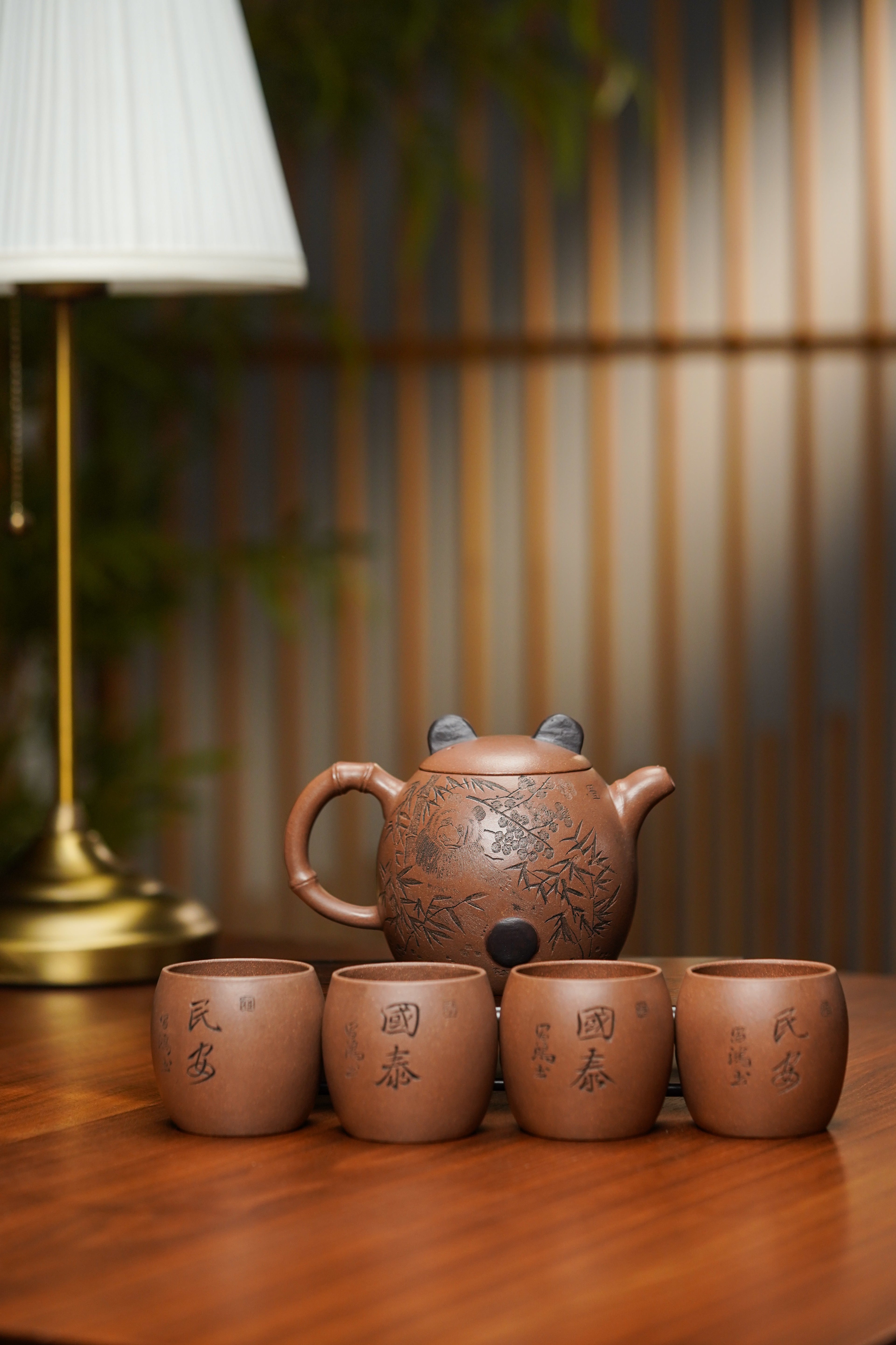 双国大师李昌鸿臻品《熊猫套组》收藏送礼皆宜重器！原矿优质李氏沉香泥·480cc